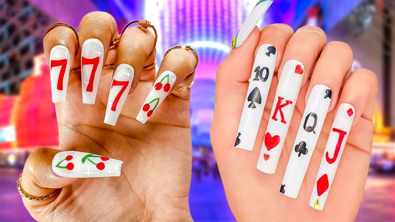 Vegas casino nail art