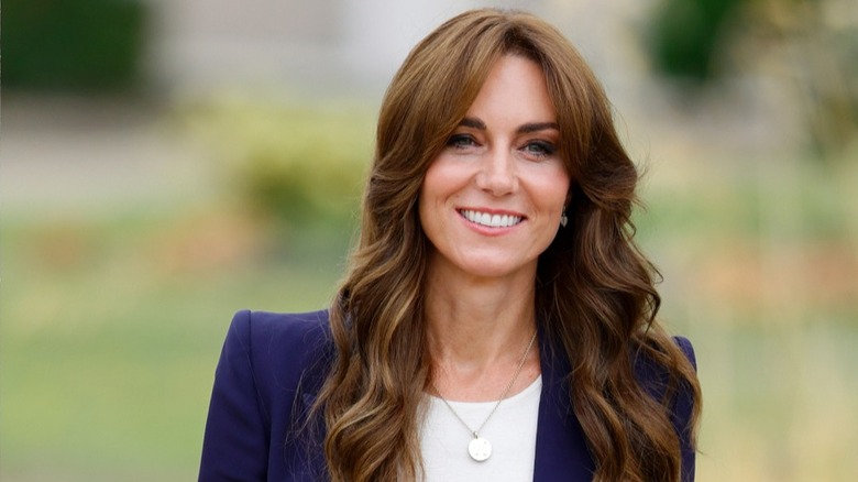 Kate Middleton with curtain bangs