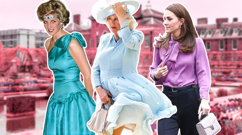 Princess Diana, Queen Camilla, and Kate Middleton